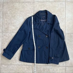 Lands’ End navy double breasted coat